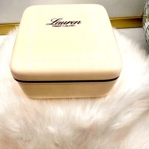 Vintage Lauren Ralph Lauren Warner Cosmetics Ceramic Box…Empty NO POWDER